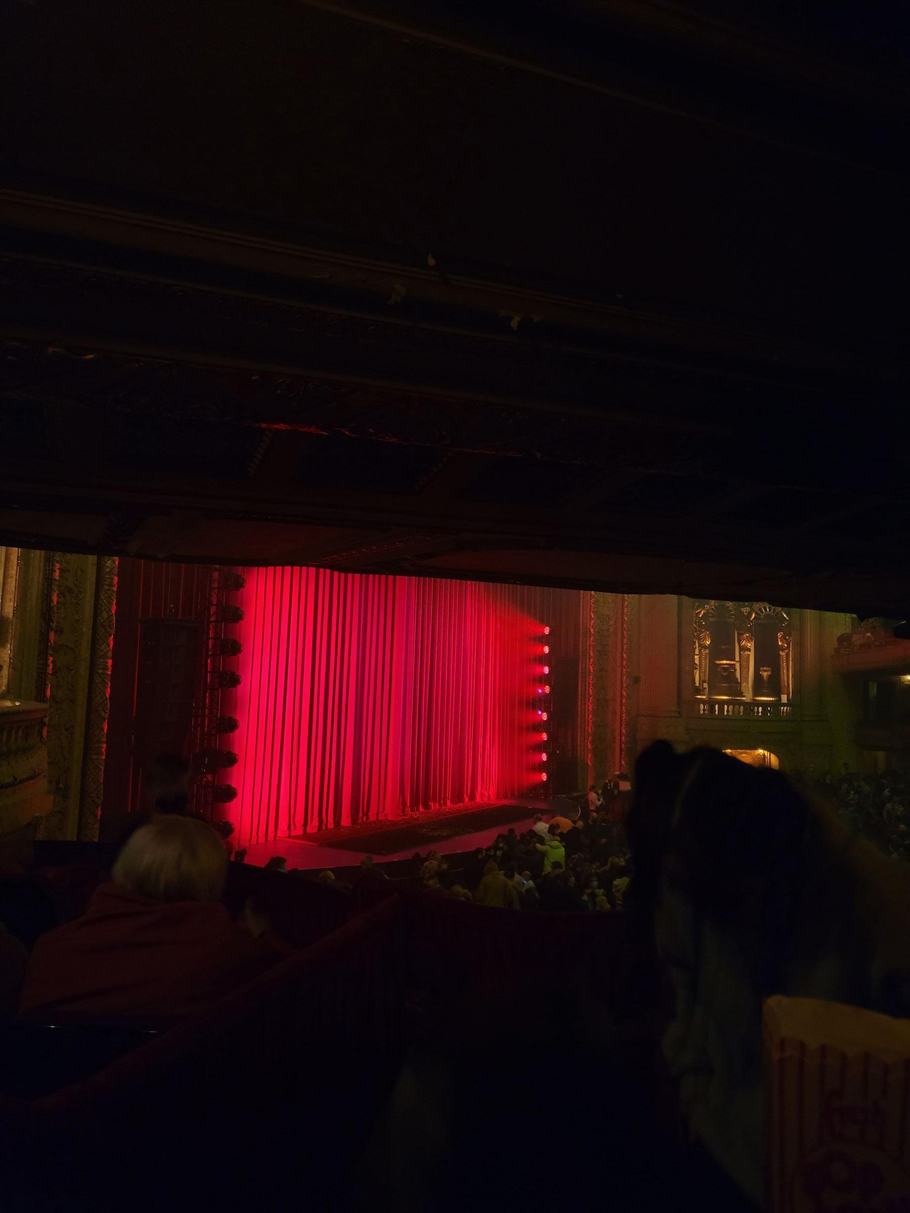 mezzanine box x, row x seat view  - chicago theatre