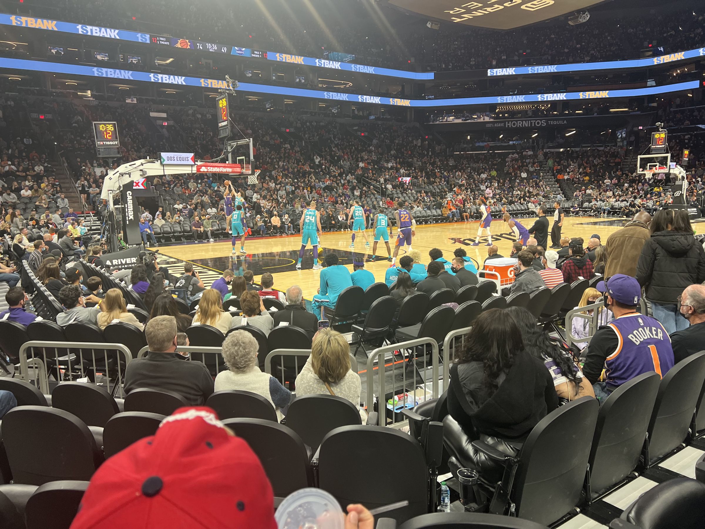 section 105, row 5 seat view  for basketball - phx arena