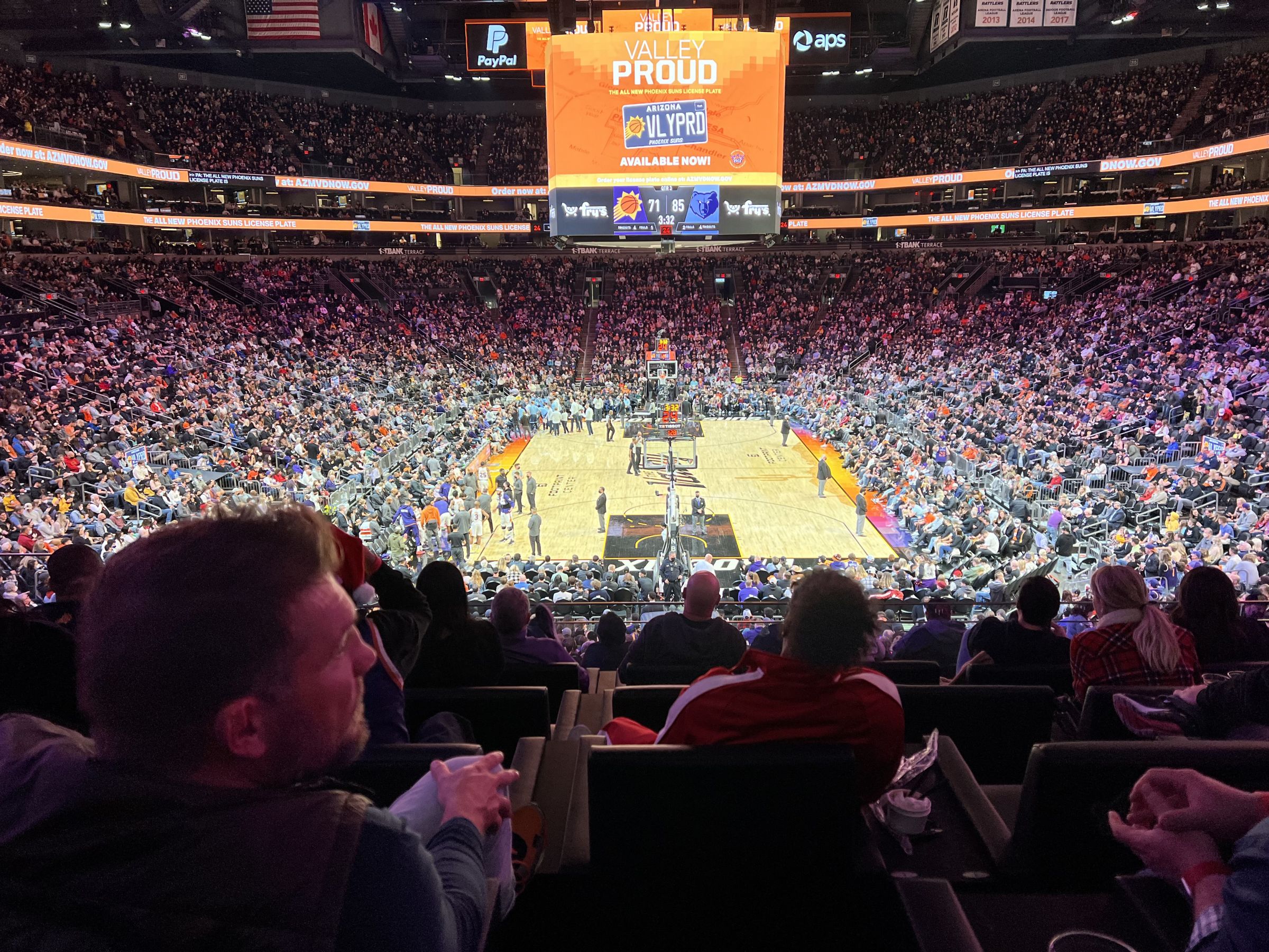 section 120, row 25c seat view  for basketball - phx arena