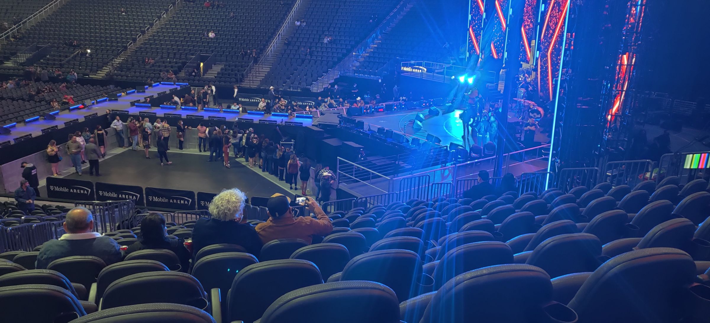 section 18, row t seat view  for concert - t-mobile arena