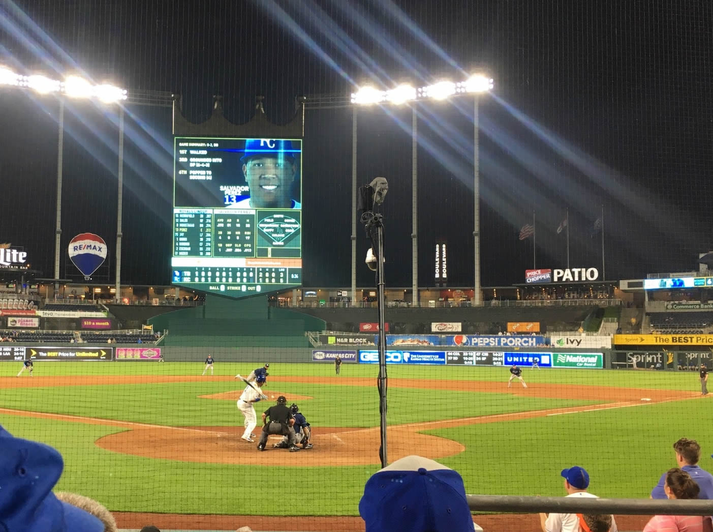 section 127, row c seat view  - kauffman stadium