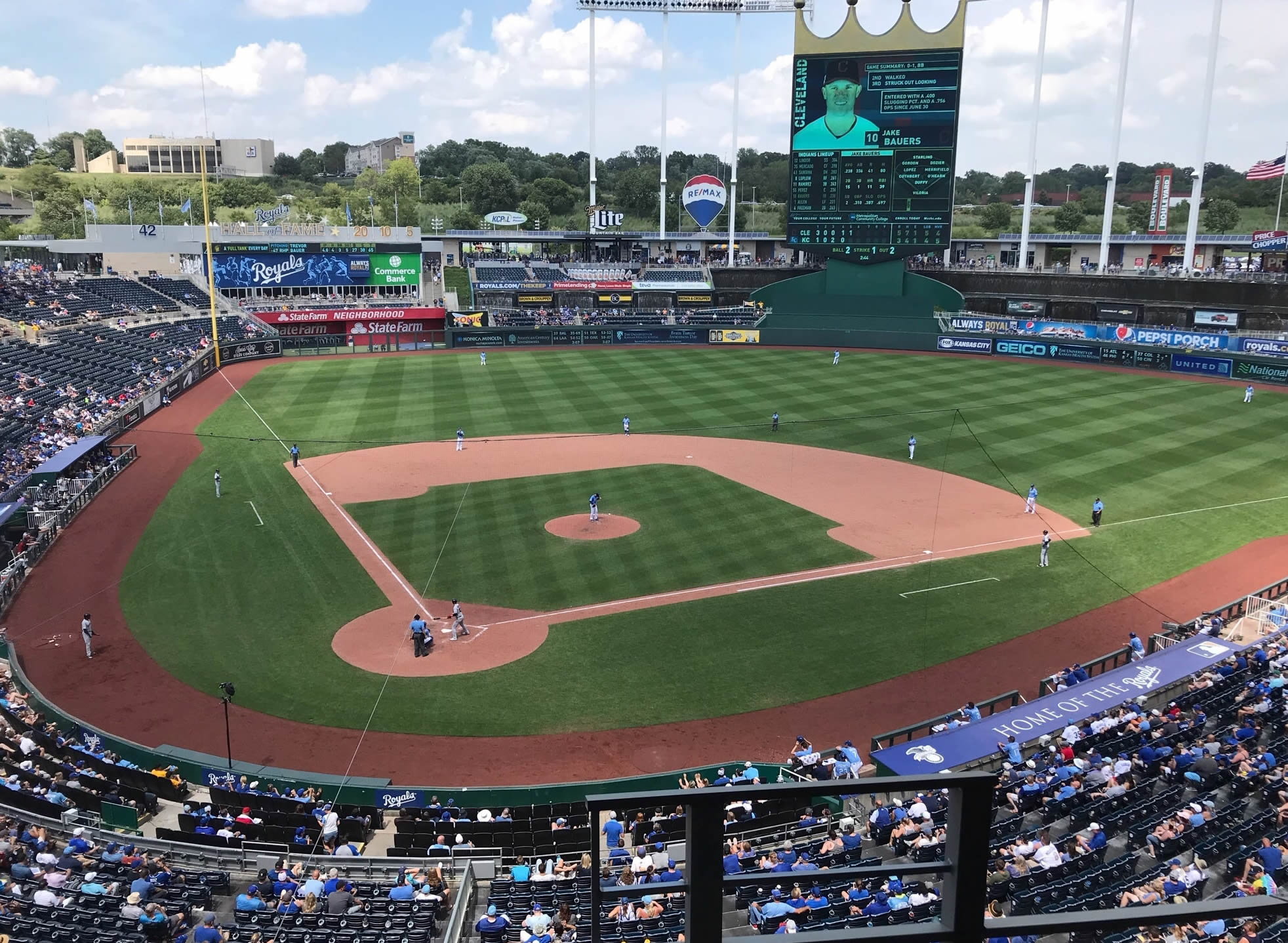 section 424, row c seat view  - kauffman stadium