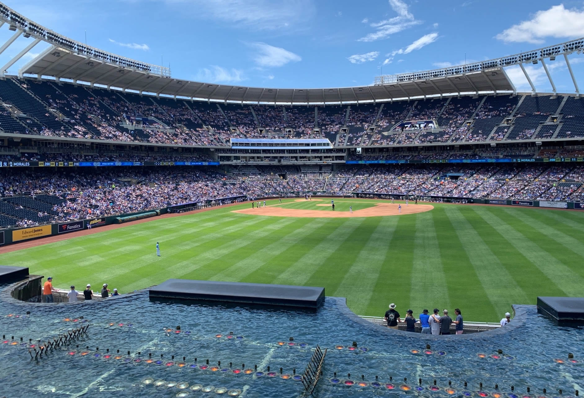 standing room only seat view  - kauffman stadium