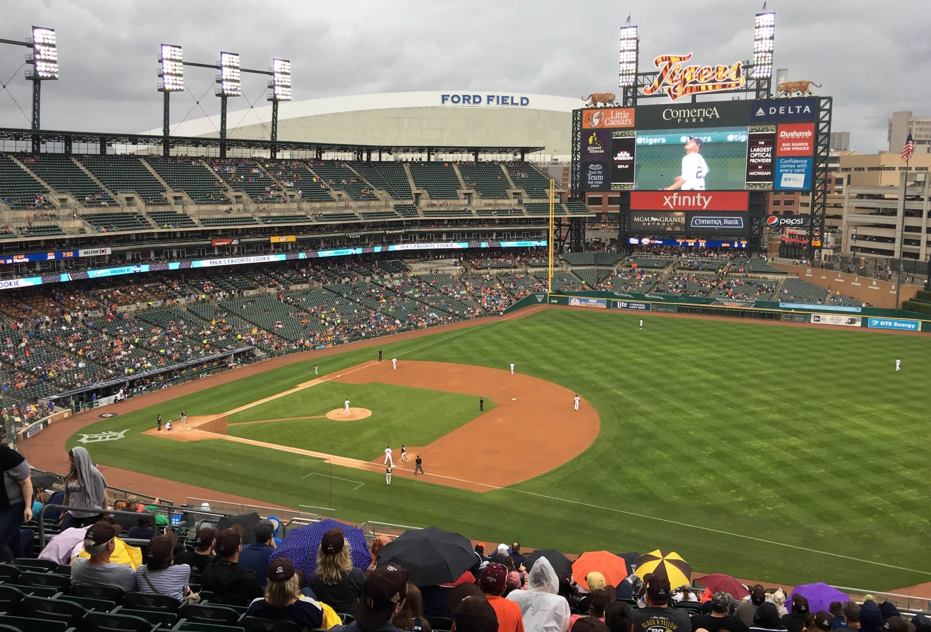 section 215, row 16 seat view  for baseball - comerica park