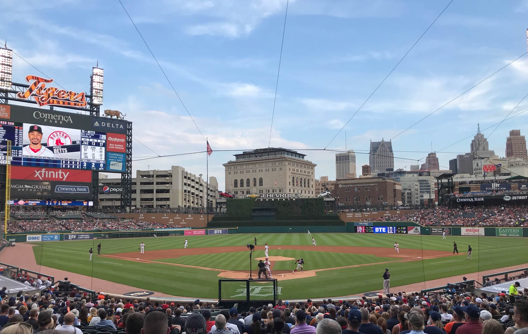 section 127, row 25 seat view  for baseball - comerica park