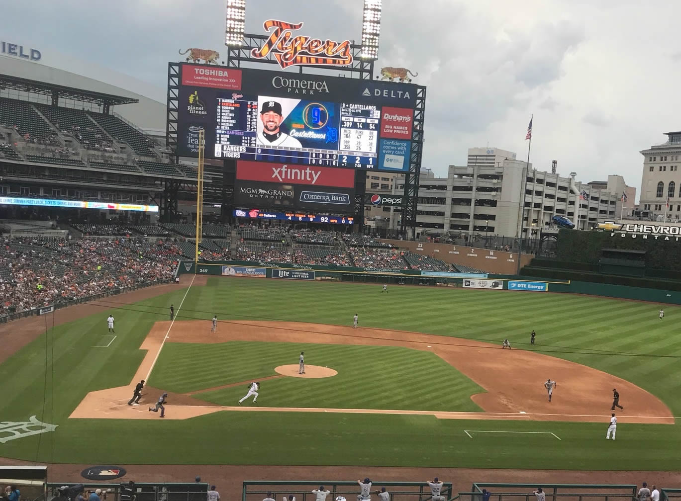lower suites seat view  for baseball - comerica park