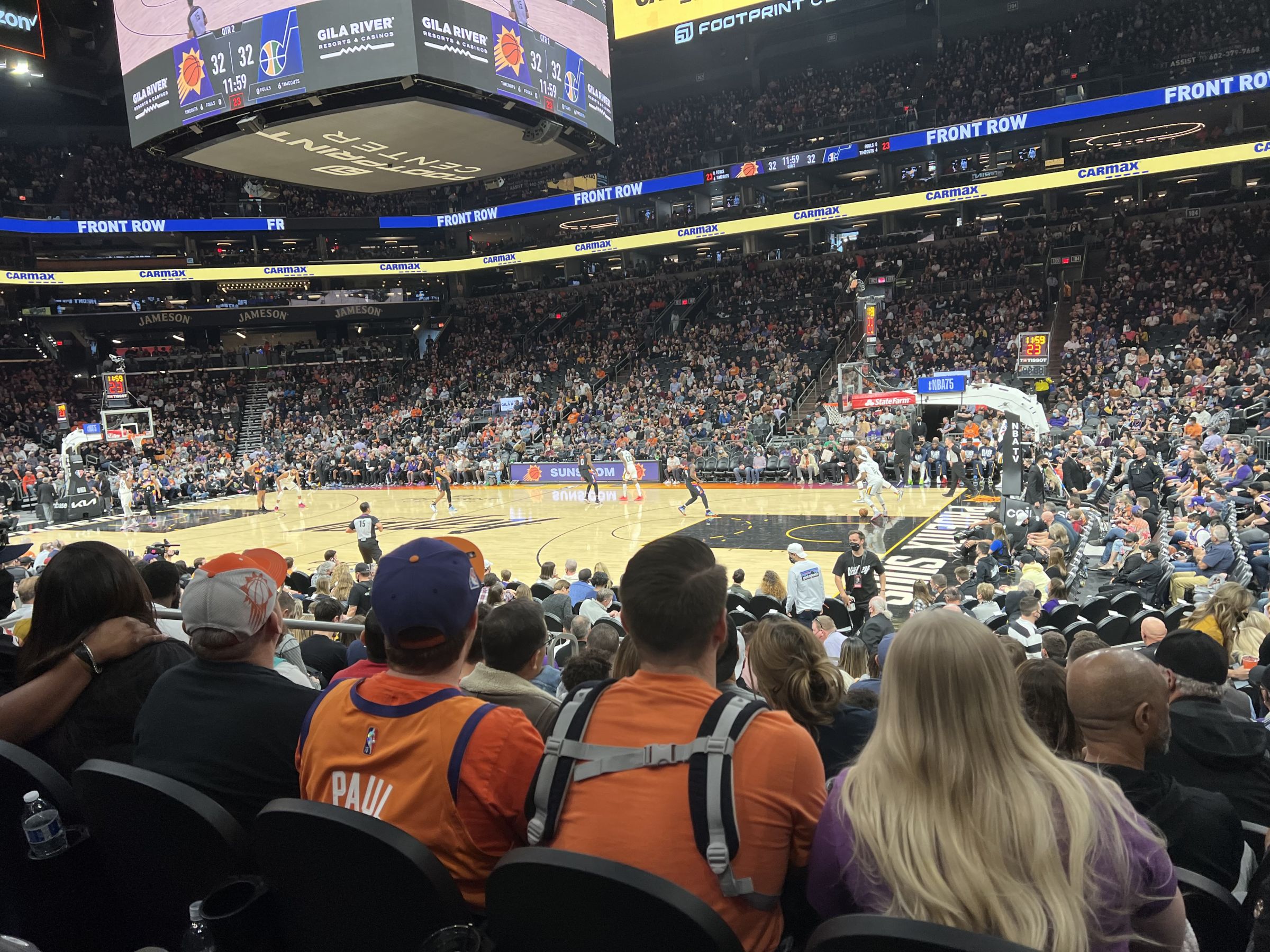 section 112, row 11 seat view  for basketball - phx arena