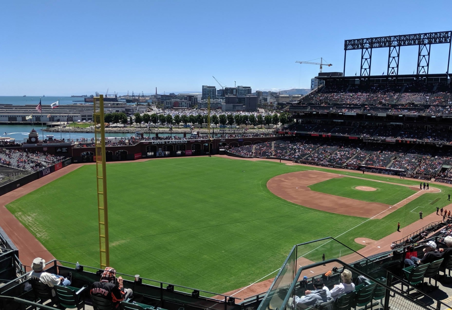 section 333, row 3 seat view  for baseball - oracle park