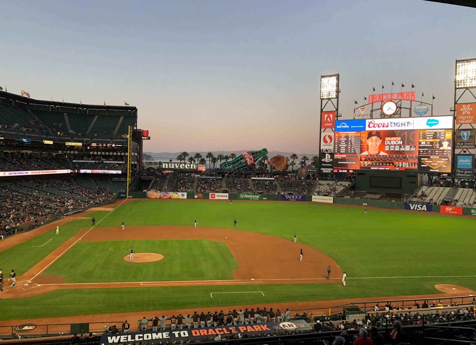 section 208, row l seat view  for baseball - oracle park