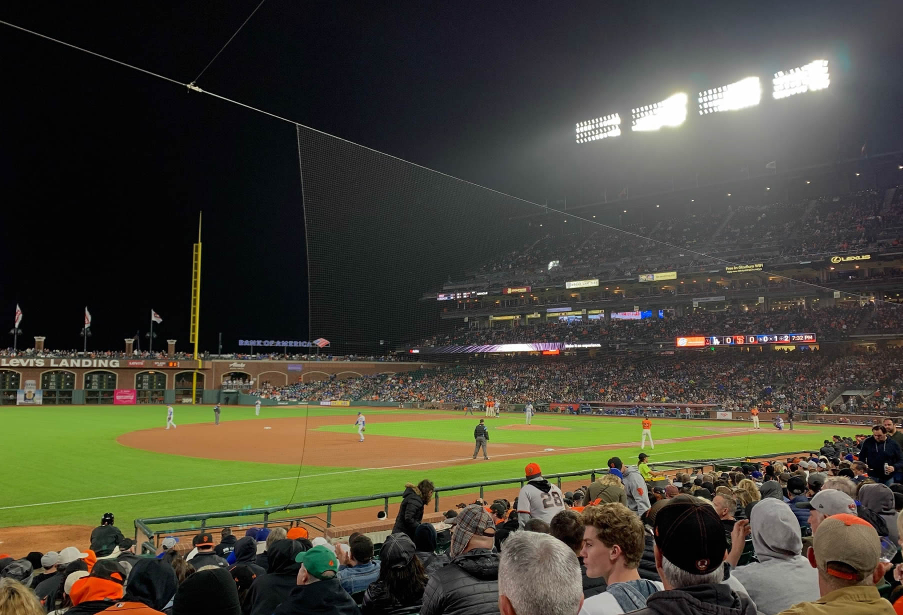 section 127, row 10 seat view  for baseball - oracle park