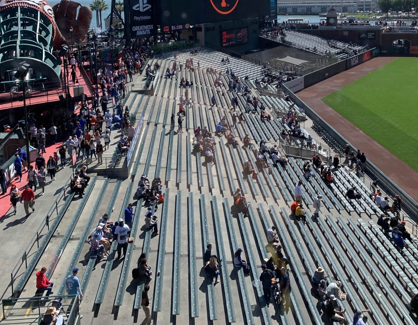 left field bleachers oracle park