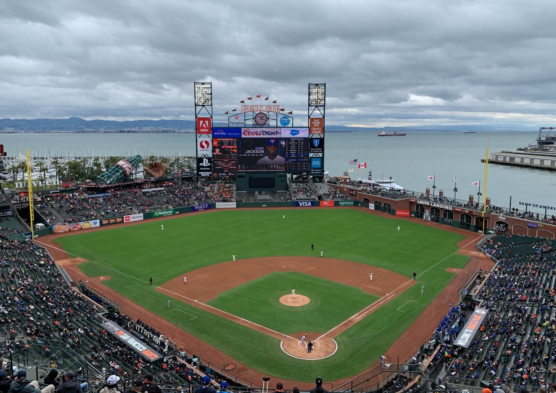 section 315, row 16 seat view  for baseball - oracle park