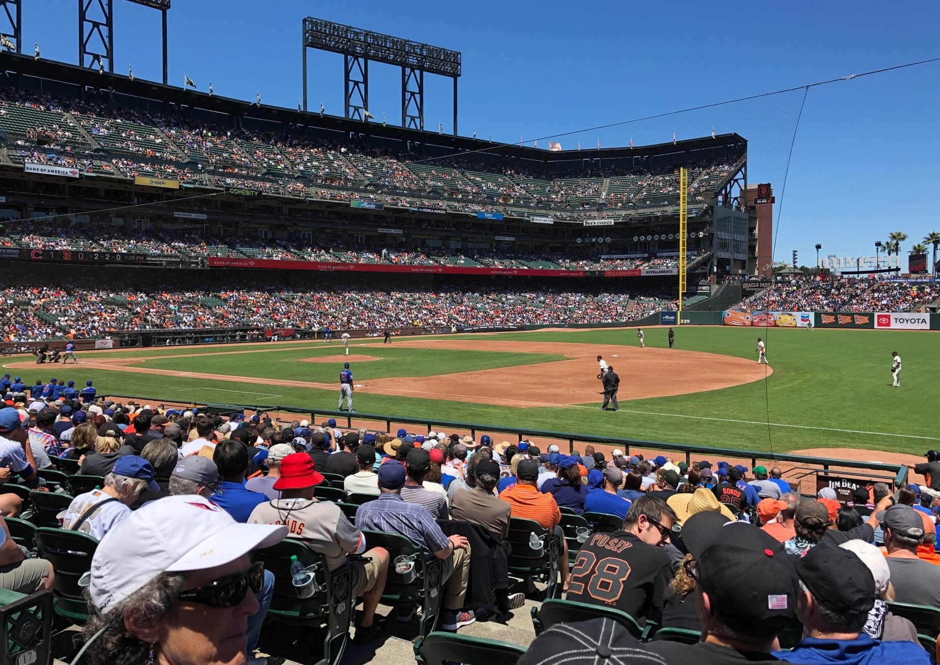 section 105, row 18 seat view  for baseball - oracle park