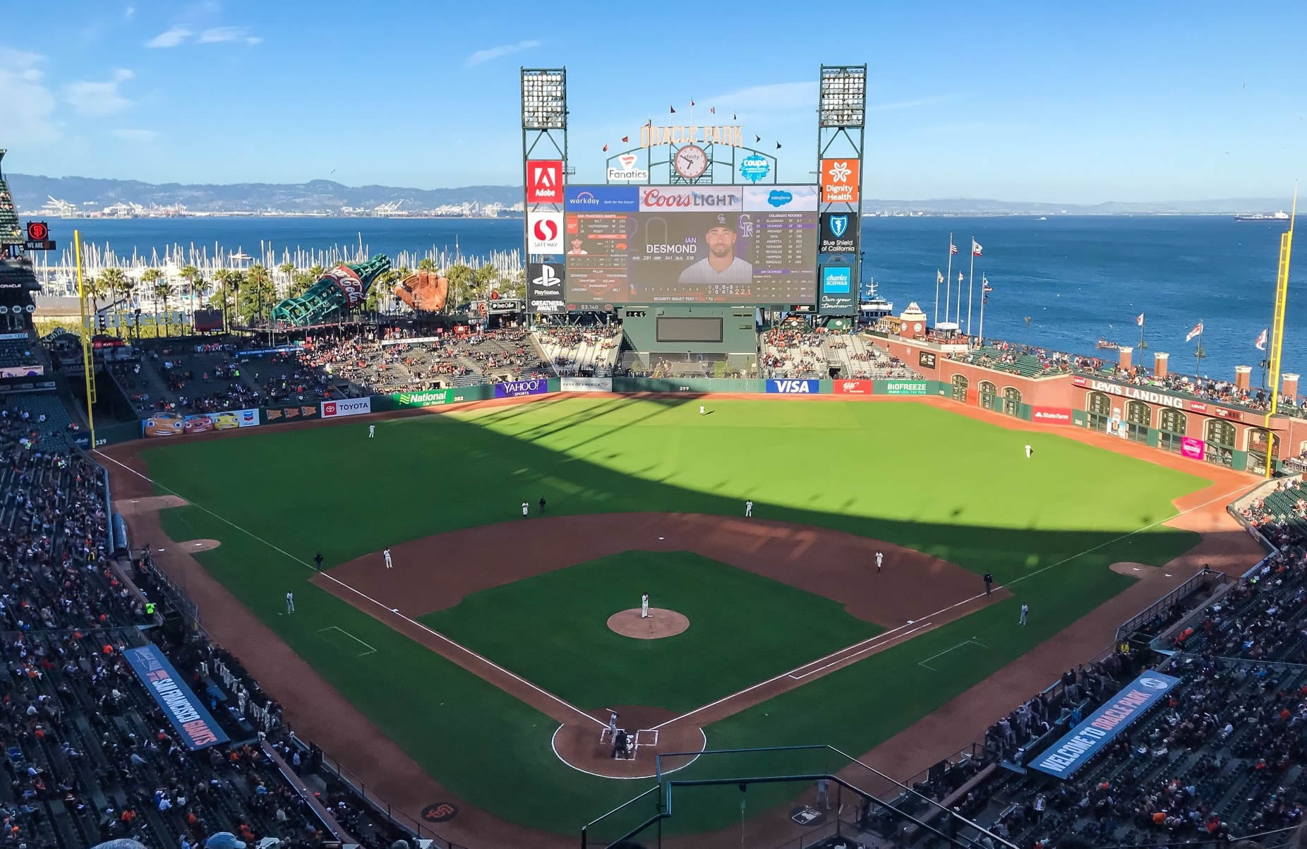 section 315, row 12 seat view  for baseball - oracle park