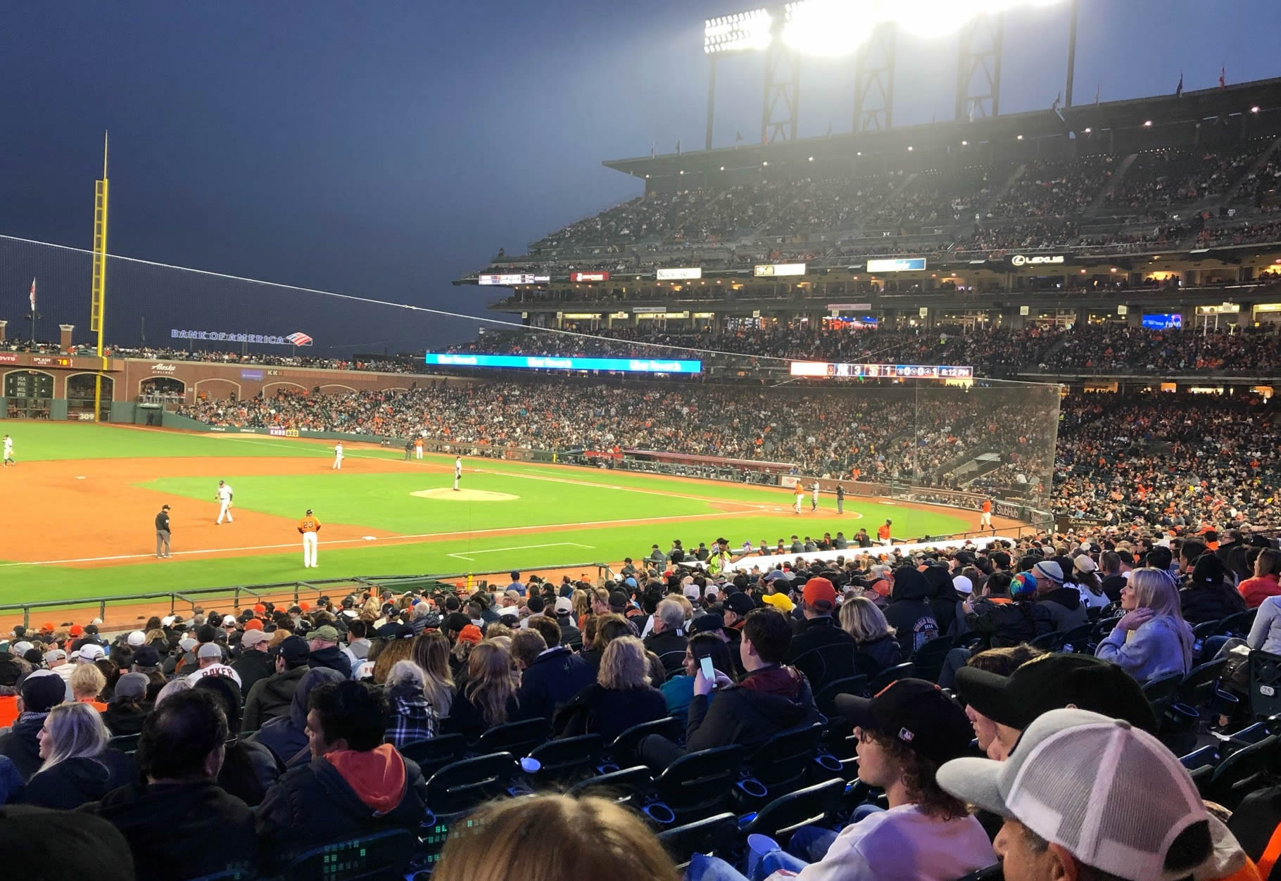 section 125, row 18 seat view  for baseball - oracle park
