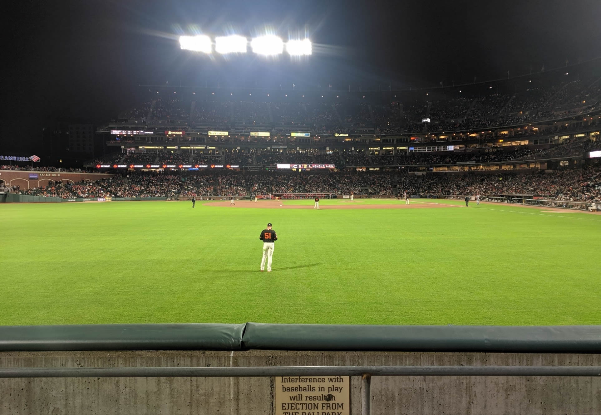 section 138, row 1 seat view  for baseball - oracle park