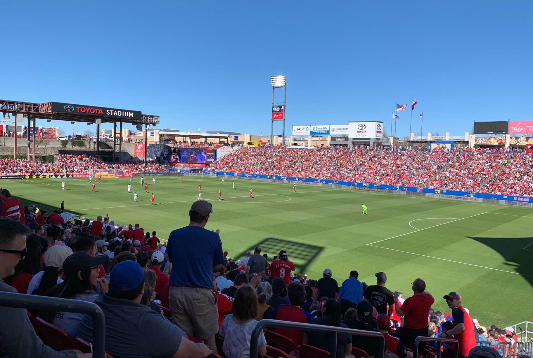 section 110, row 18 seat view  for soccer - toyota stadium