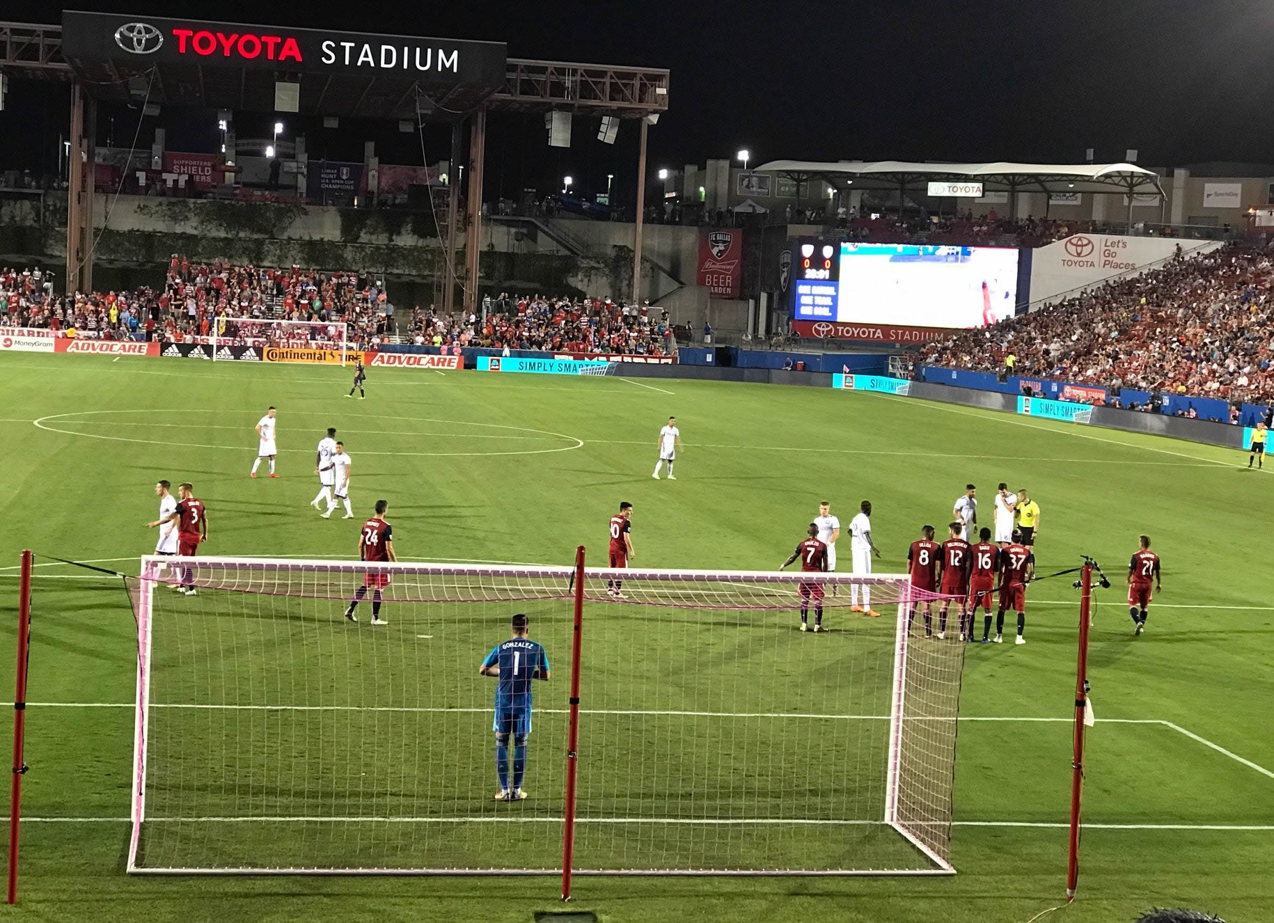 section 116, row 20 seat view  for soccer - toyota stadium