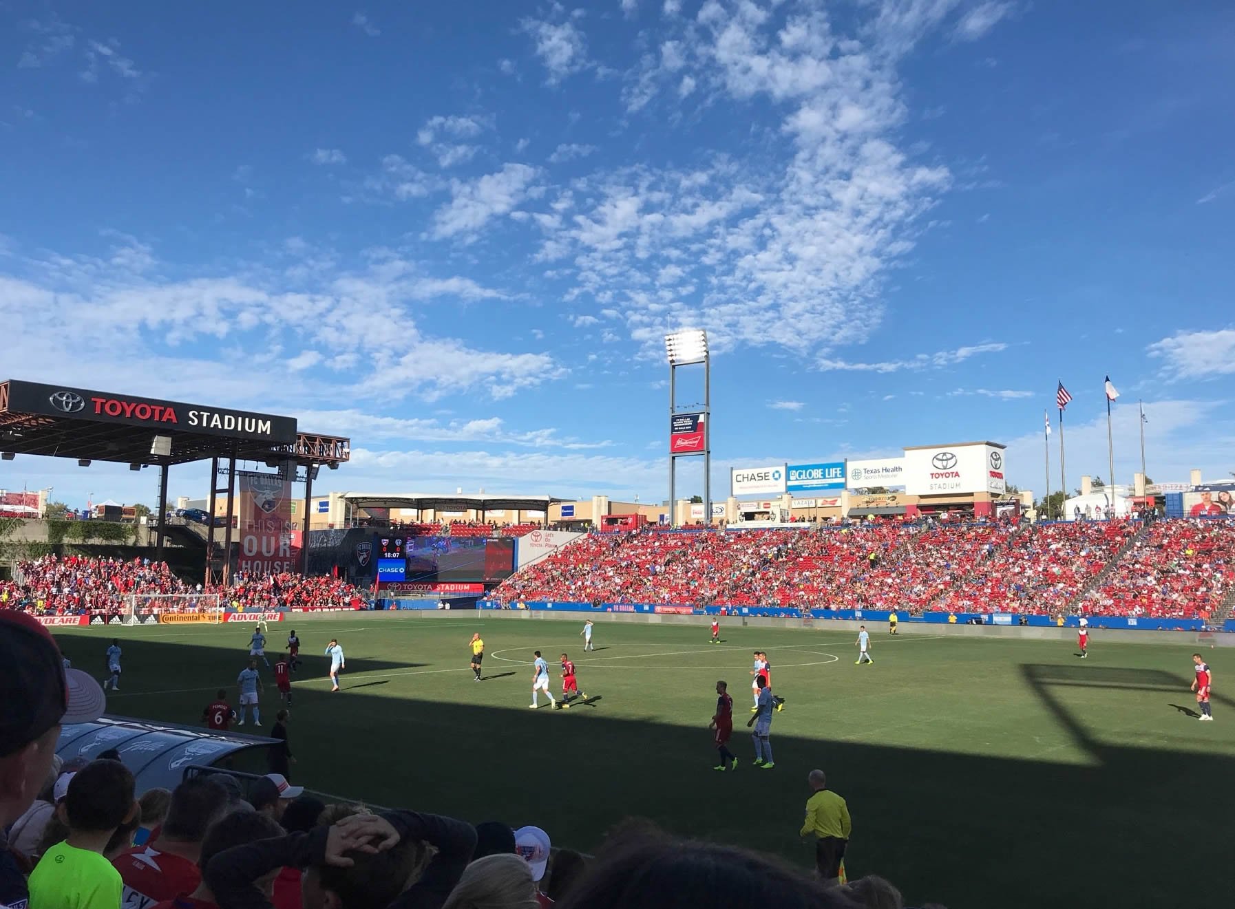 section 110, row 7 seat view  for soccer - toyota stadium