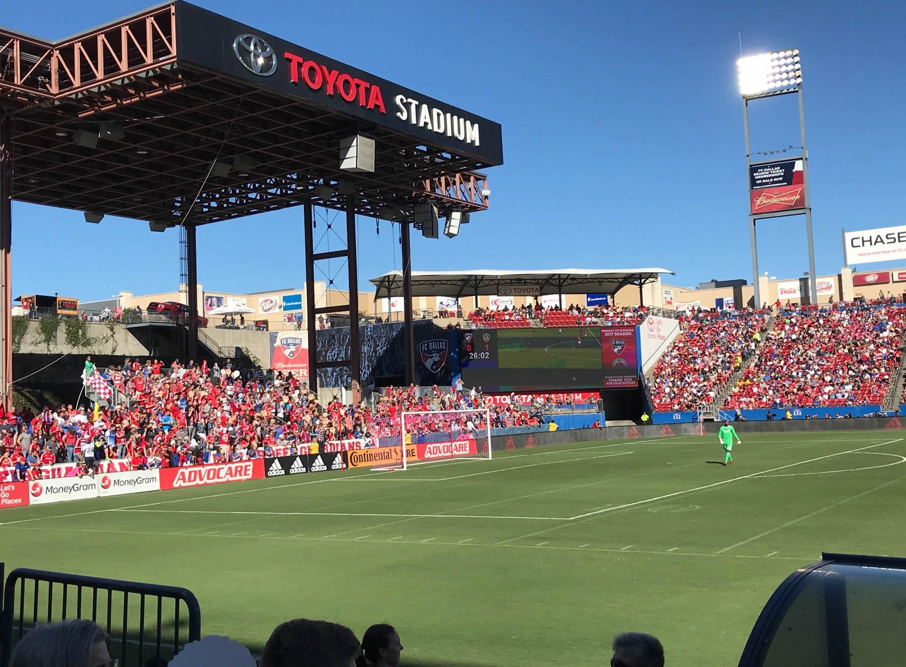 section 103, row 5 seat view  for soccer - toyota stadium - frisco