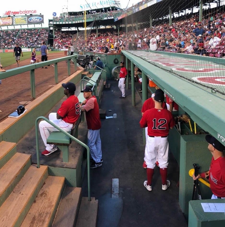 red sox dugout
