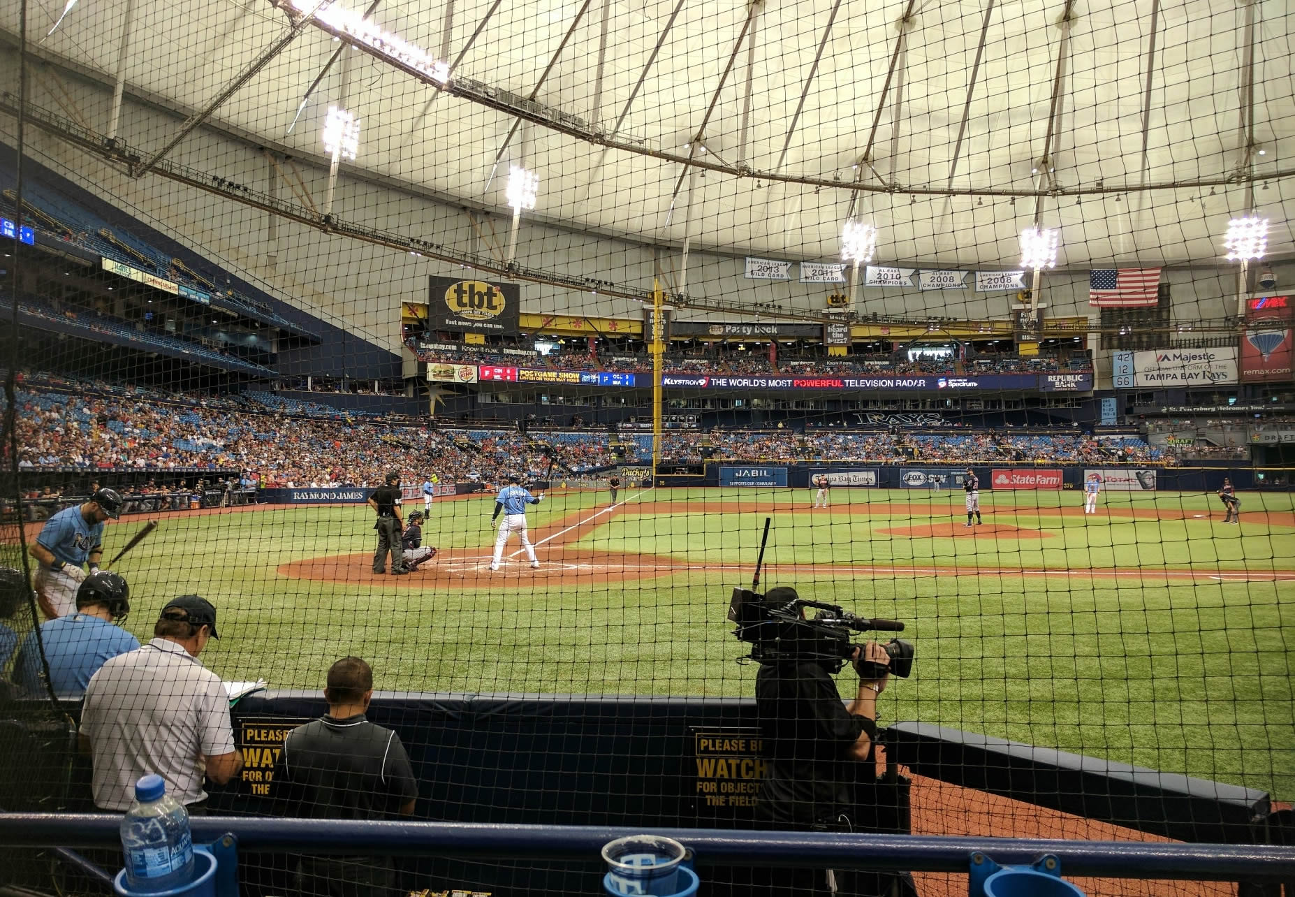section 110, row c seat view  for baseball - tropicana field
