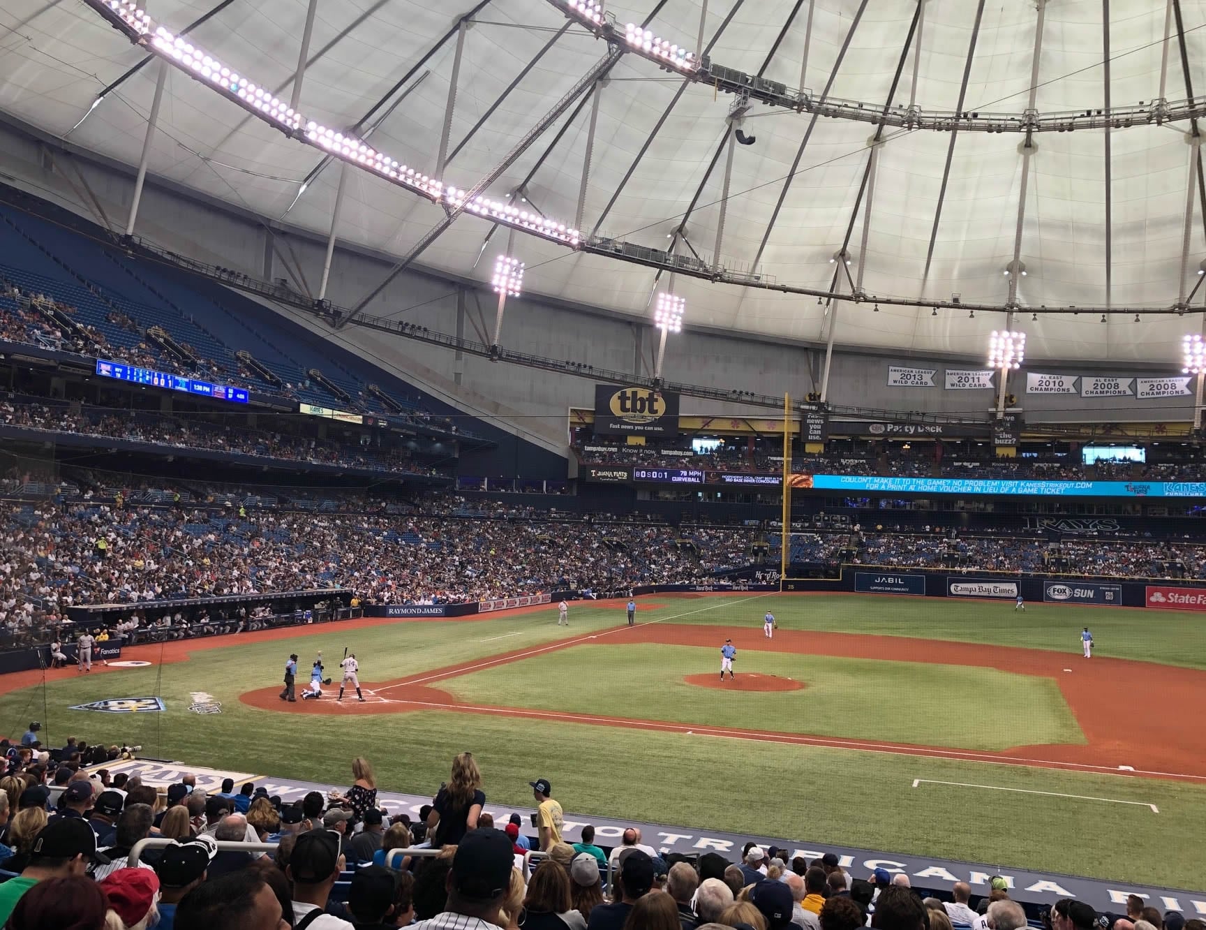 section 116, row y seat view  for baseball - tropicana field