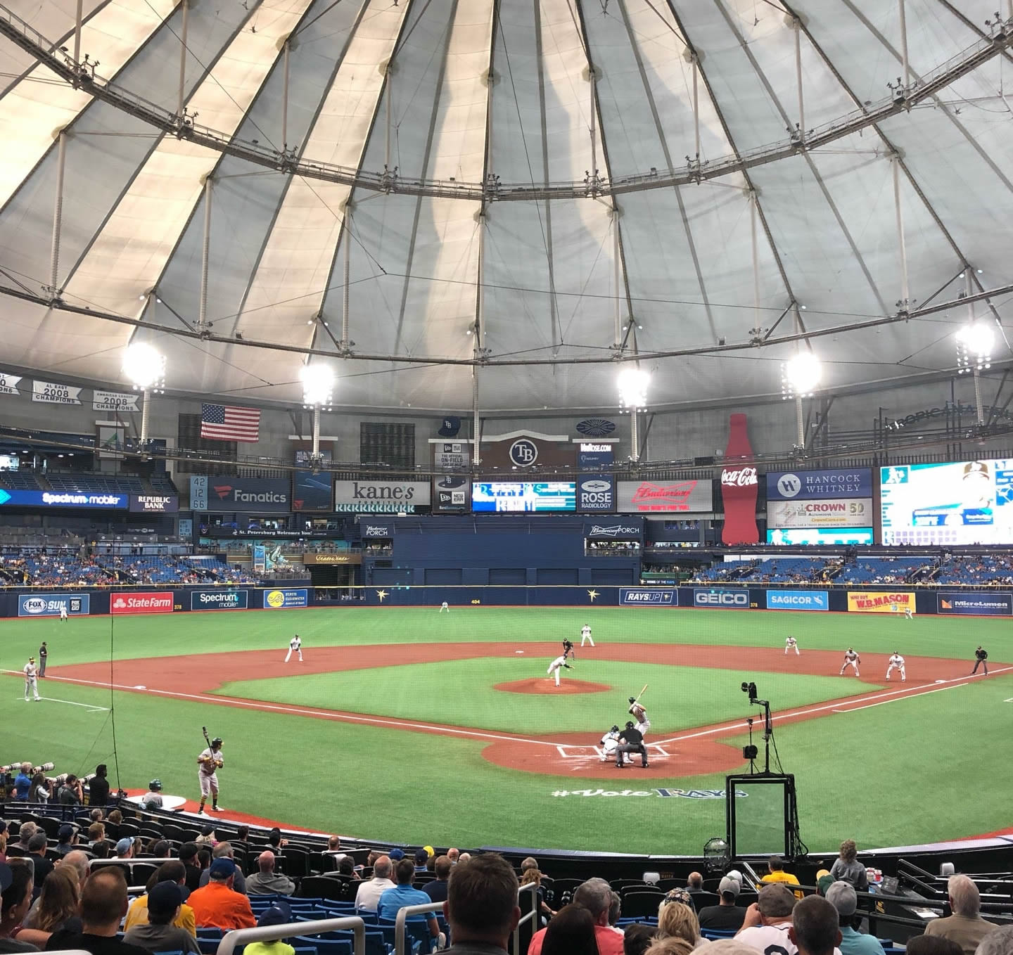 section 101, row y seat view  for baseball - tropicana field