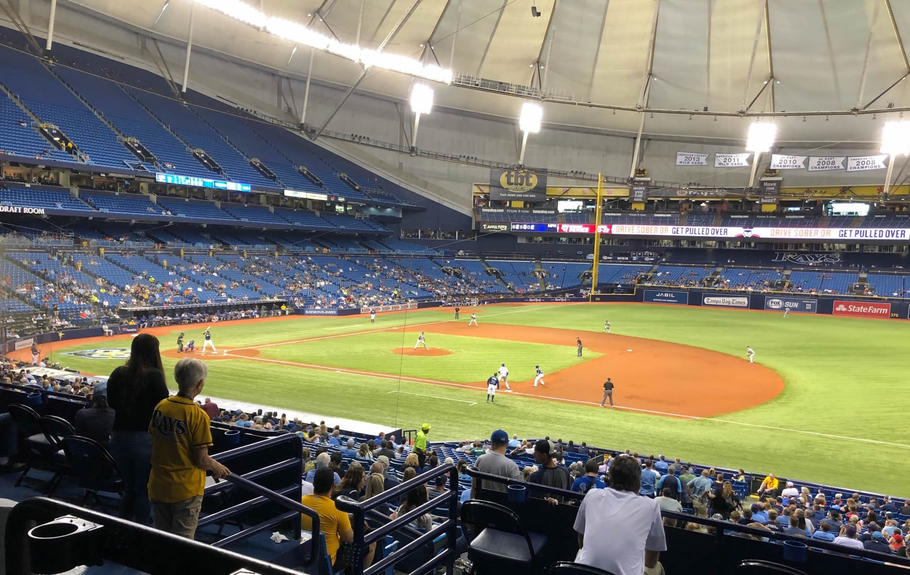 rays club 126, row pp seat view  for baseball - tropicana field