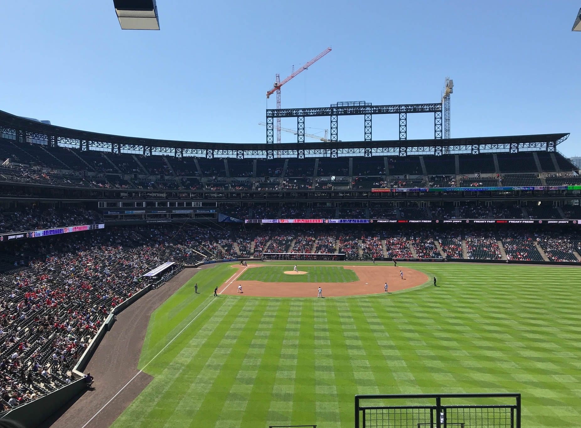 section 206 seat view  - coors field
