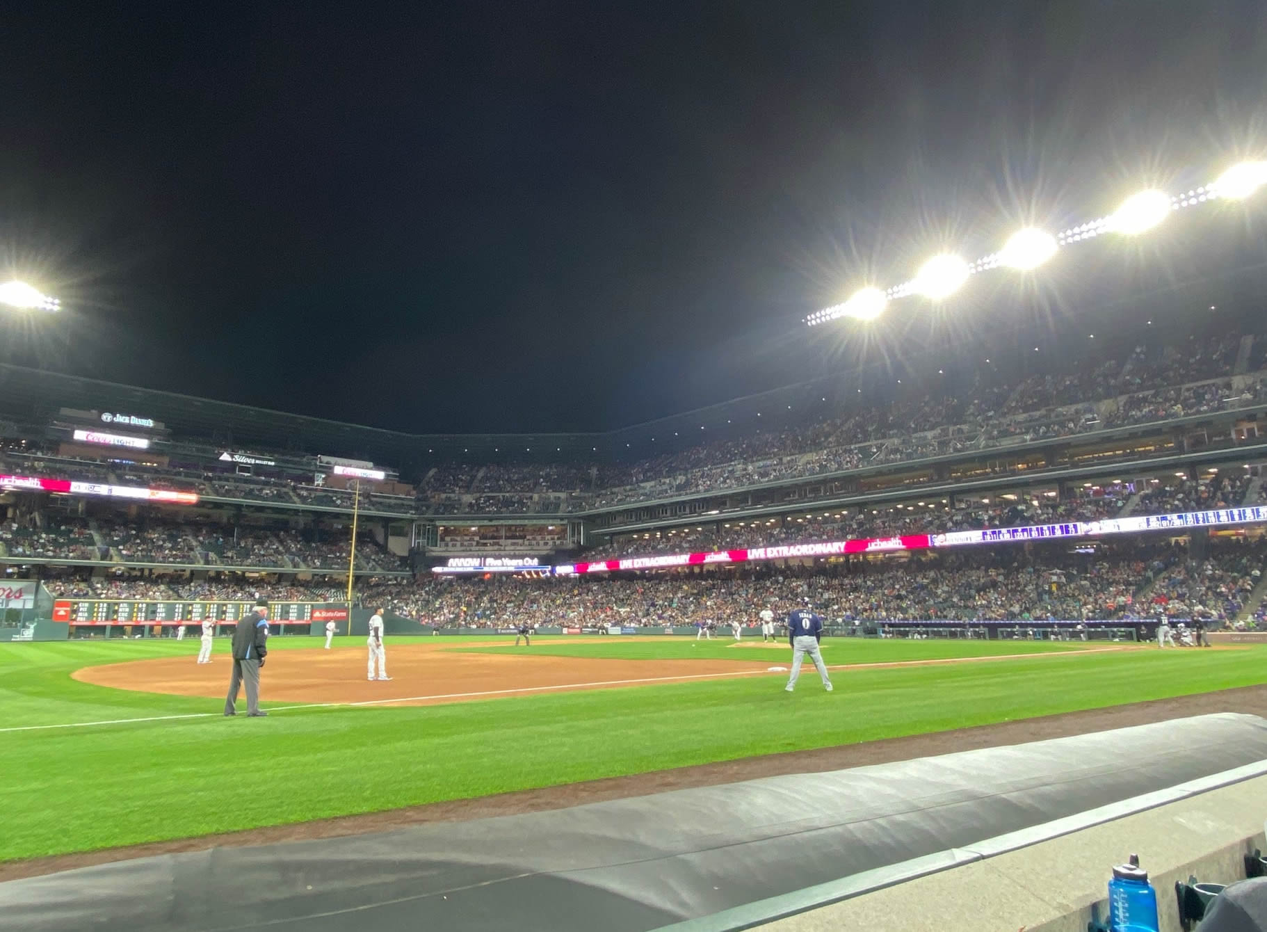 section 142, row 1 seat view  - coors field