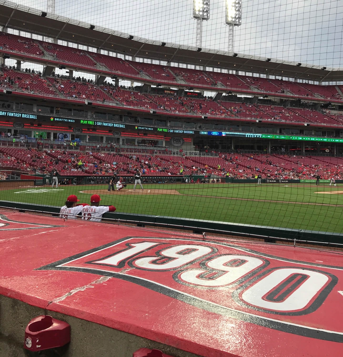 section 130, row f seat view  for baseball - great american ball park