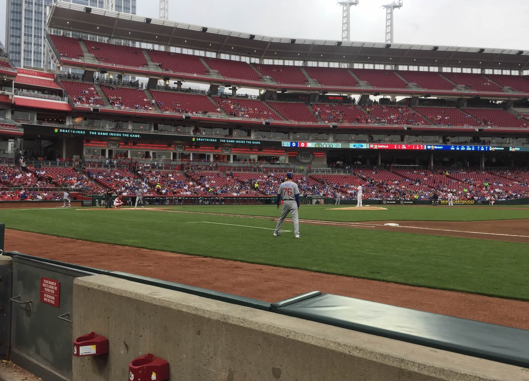 section 132, row a seat view  for baseball - great american ball park