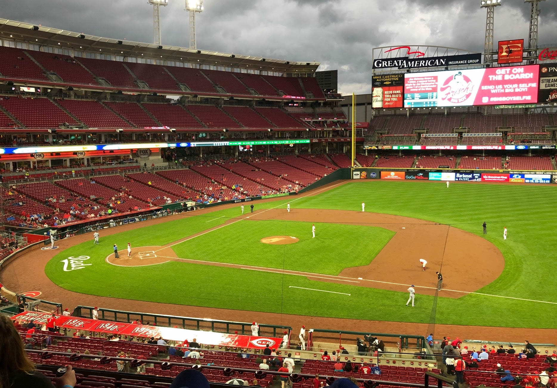 section 304, row c seat view  for baseball - great american ball park