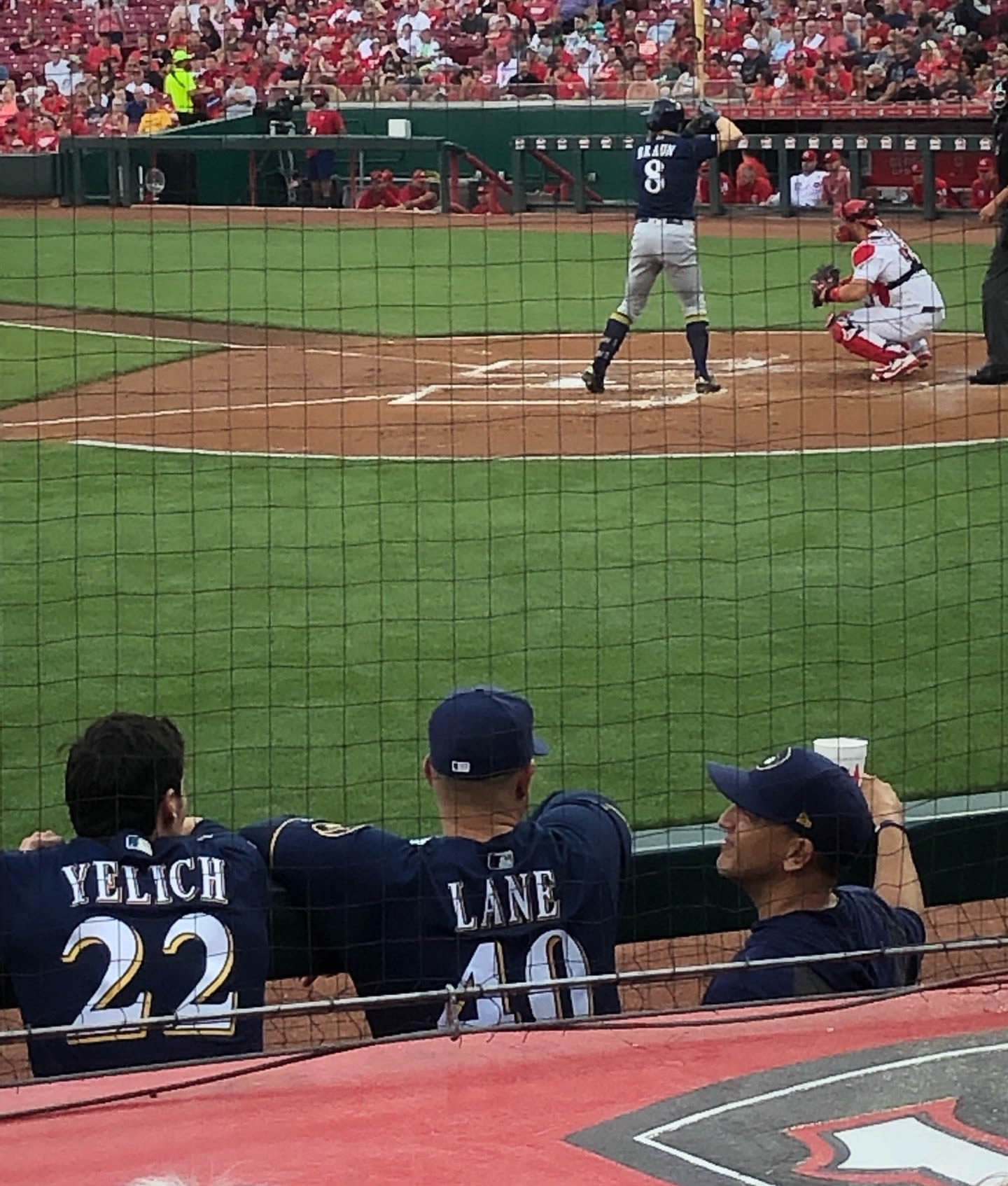 section 117, row f seat view  for baseball - great american ball park