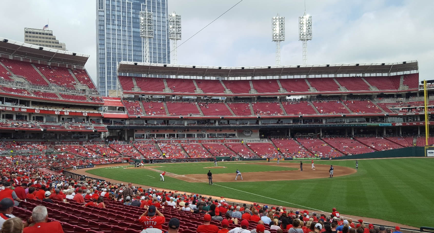 section 136, row bb seat view  for baseball - great american ball park