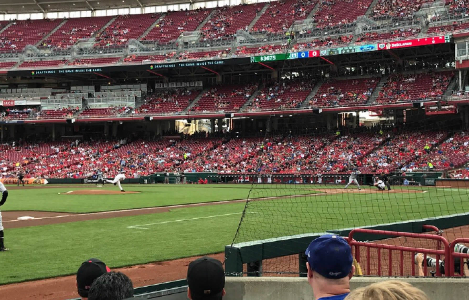 section 114, row d seat view  for baseball - great american ball park