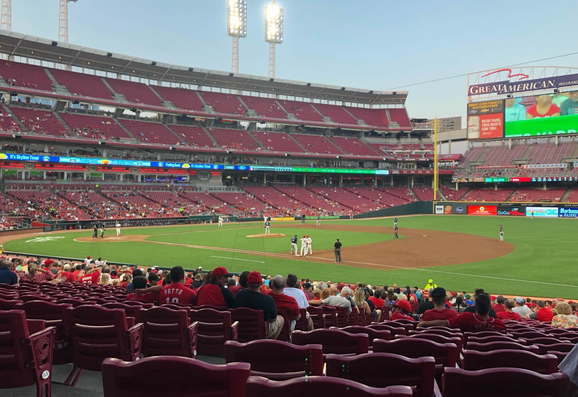 section 133, row cc seat view  for baseball - great american ball park