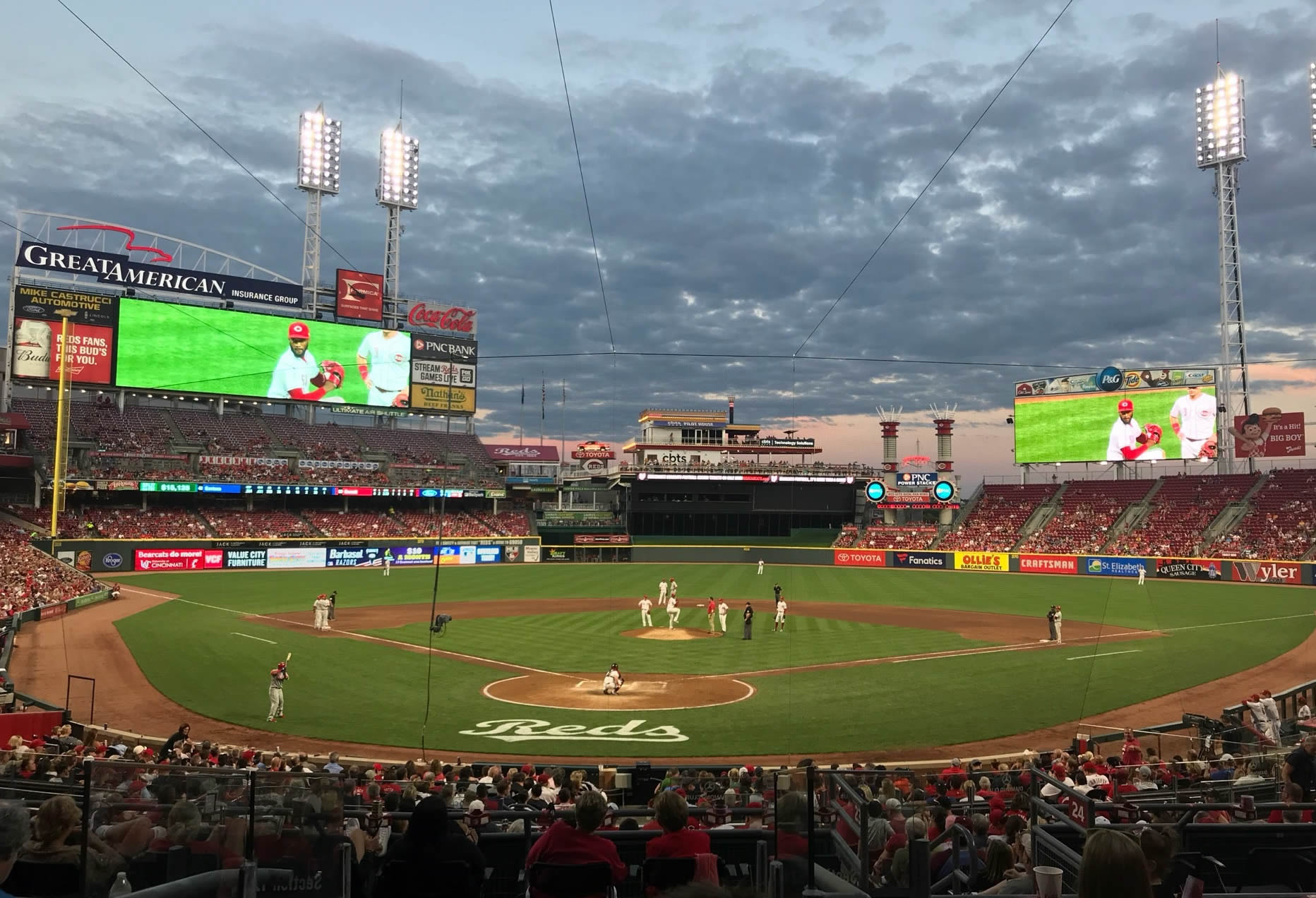 section 124 seat view  for baseball - great american ball park