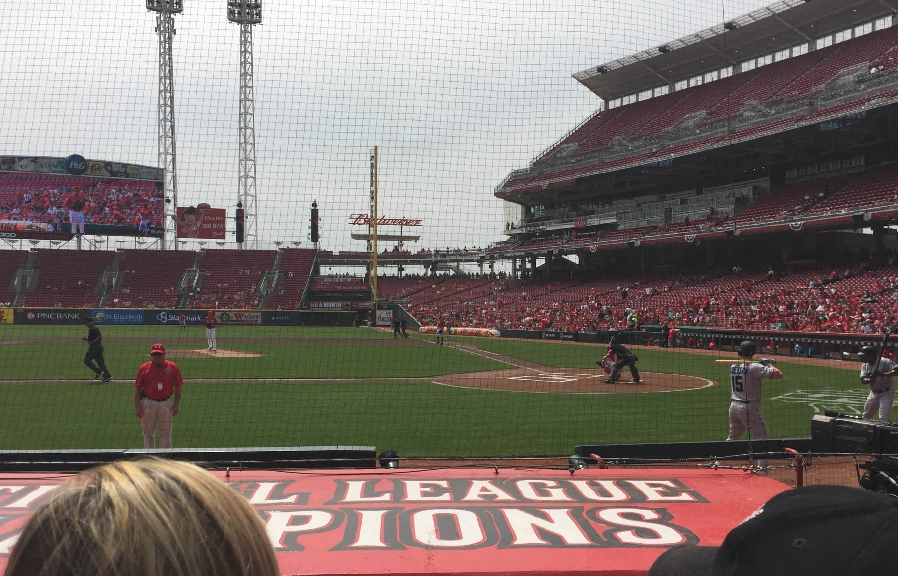 section 118, row g seat view  for baseball - great american ball park