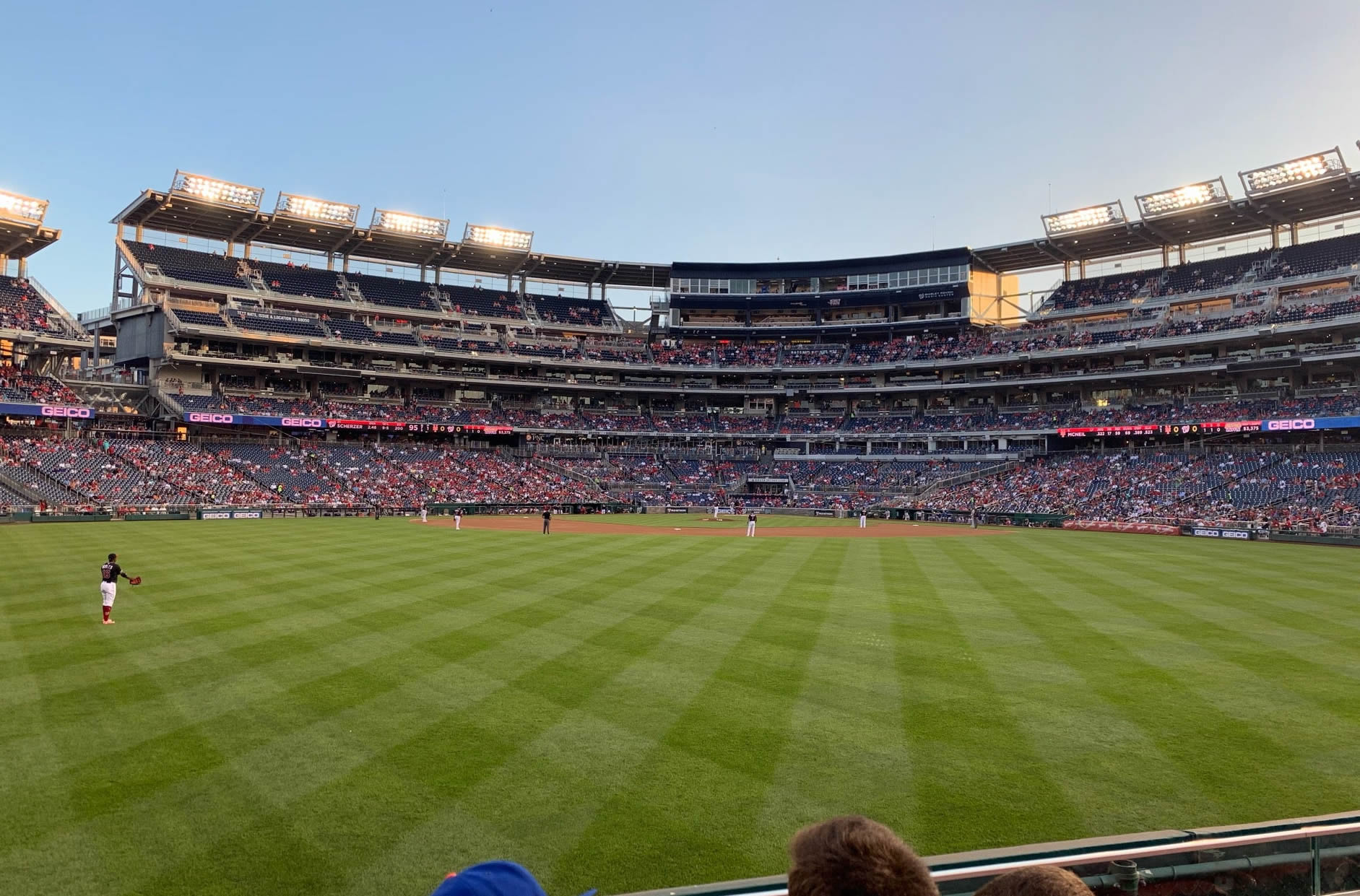 section 100, row c seat view  for baseball - nationals park
