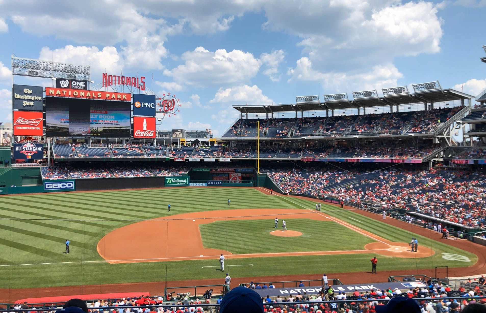 section 208, row d seat view  for baseball - nationals park