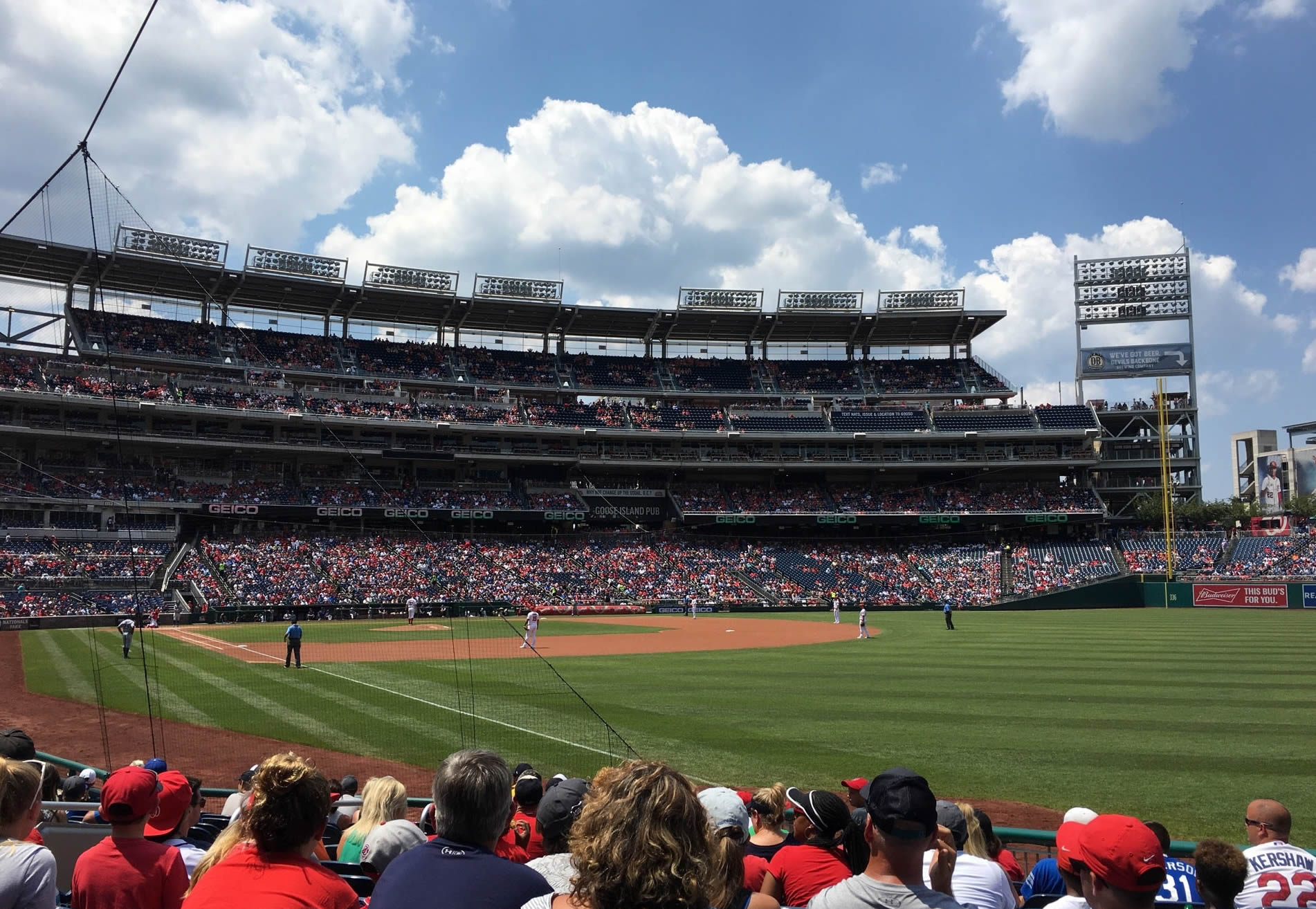 section 136, row j seat view  for baseball - nationals park