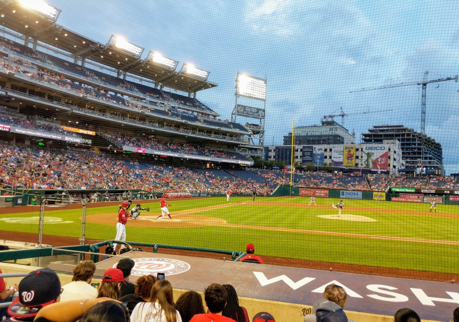 section 128, row h seat view  for baseball - nationals park