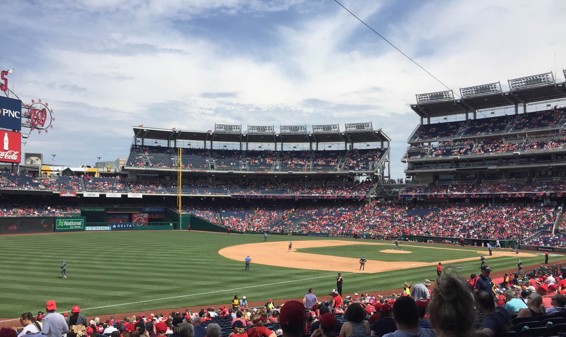 section 111, row dd seat view  for baseball - nationals park