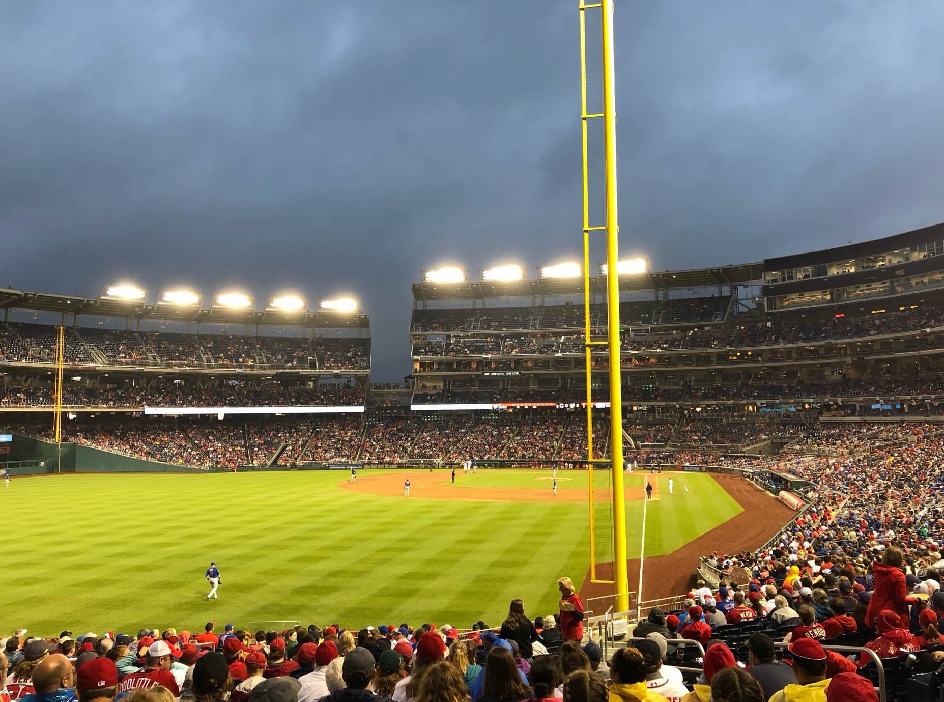 section 106, row u seat view  for baseball - nationals park