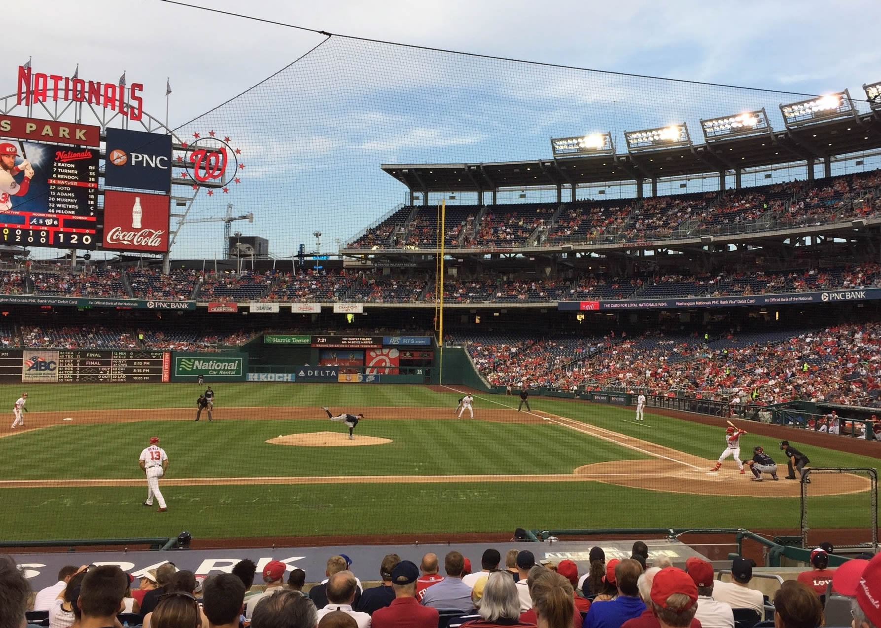 section 117, row l seat view  for baseball - nationals park