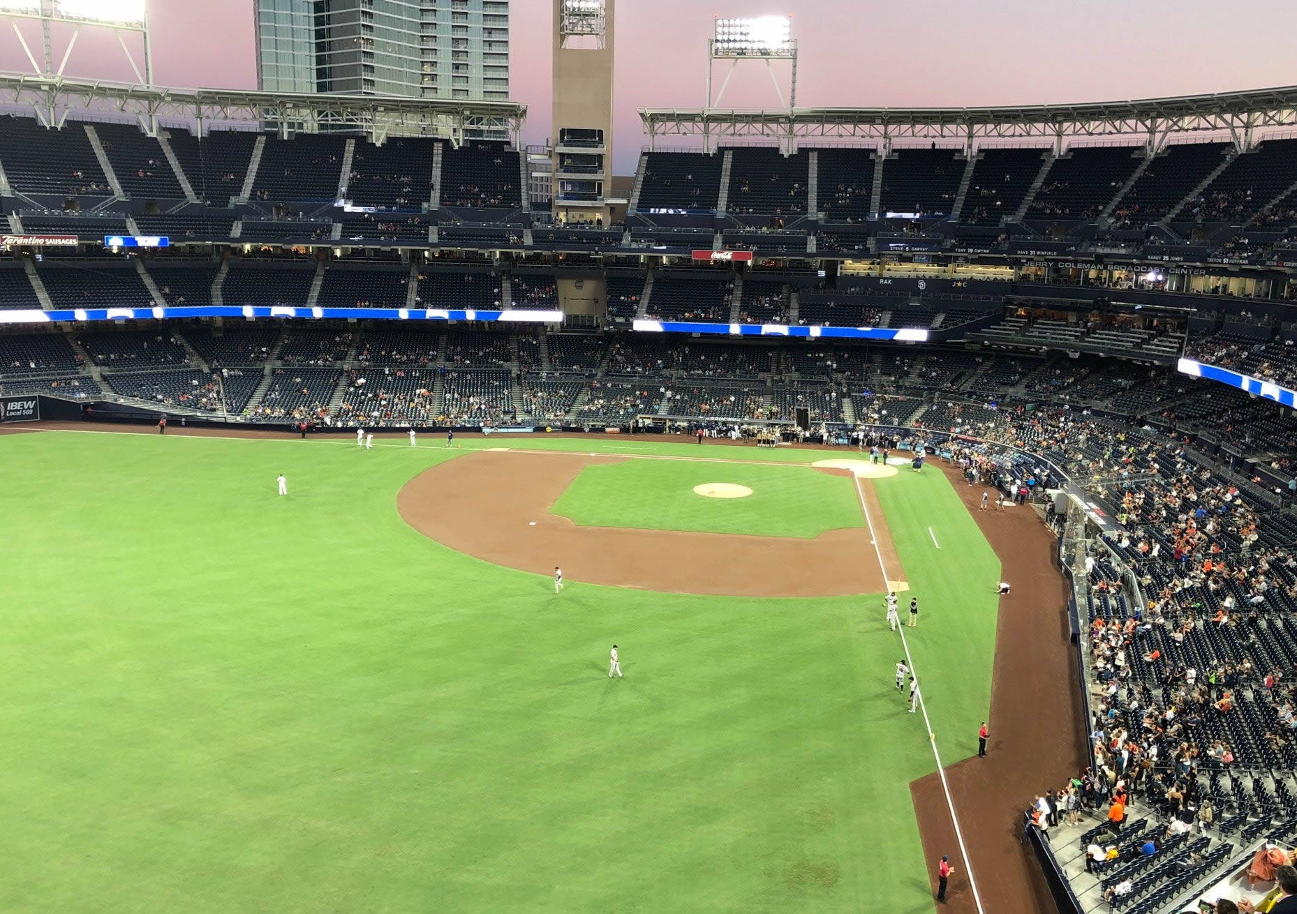 rail seats seat view  for baseball - petco park