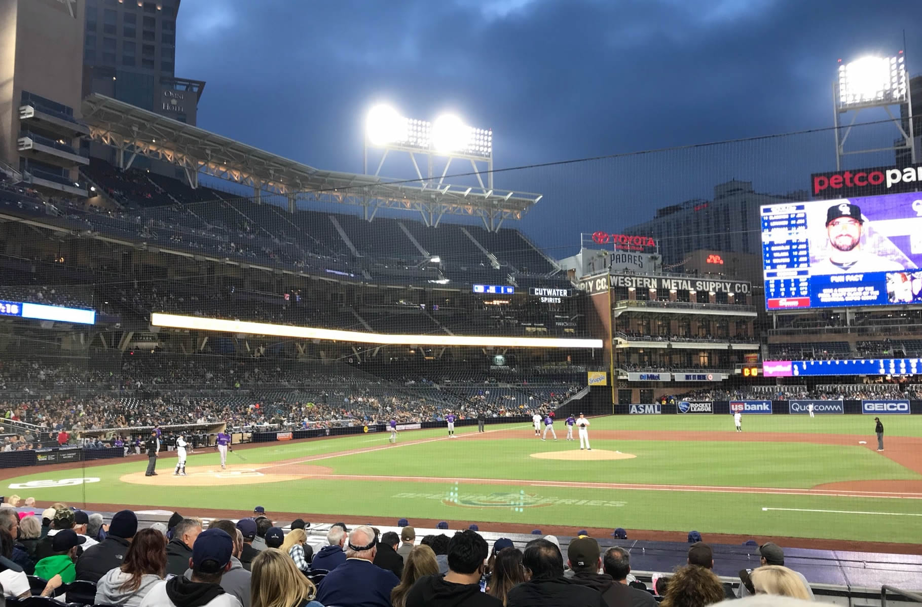 section 107, row 14 seat view  for baseball - petco park