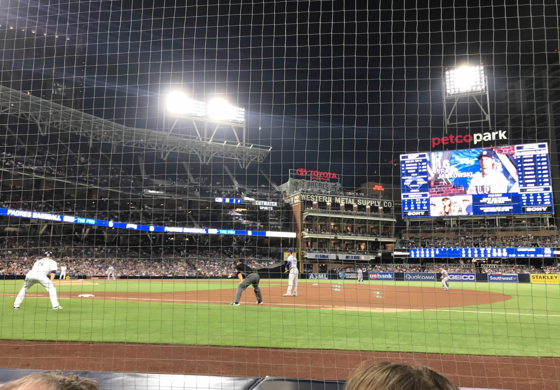 section 11, row 2 seat view  for baseball - petco park